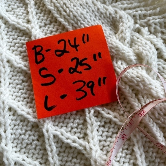 𝅺HANDMADE CABLE KNIT CARDIGAN SWEATER COAT - Picture 17 of 17